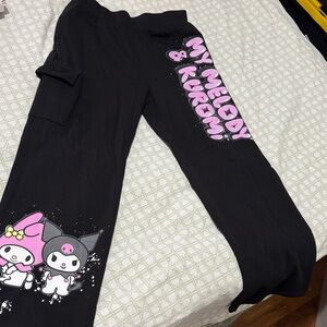 Black My Melody & Kuromi Pants